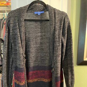 *FINAL CHANCE* Apt. 9 Cardigan- Black, Grey, Orange and Red